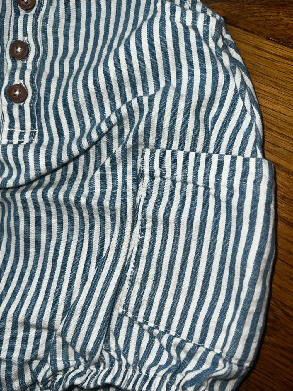 Carter's Just One You® Baby Boys' Striped Chambray Bubble Romper - 3M - NWT